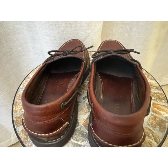 Restored Vintage L.L. Bean Leather Blucher Moccasins Men’s 9.5 D Lug Sole USA - Picture 11 of 14